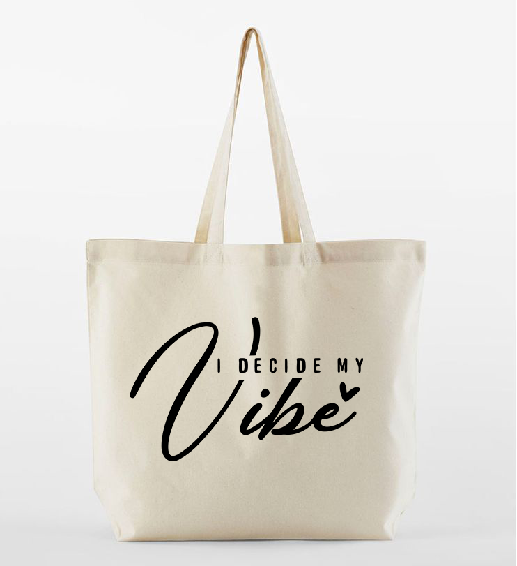 Beige Premium Inspirational Quote Tote Bag – Customisable image 9