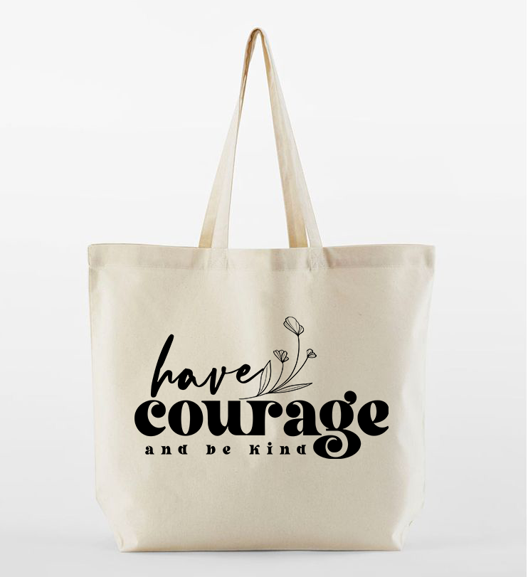 Beige Premium Inspirational Quote Tote Bag – Customisable image 8
