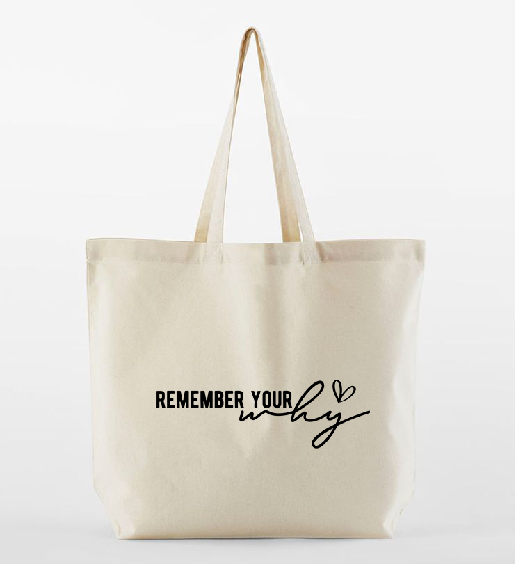 Beige Premium Inspirational Quote Tote Bag – Customisable image 4