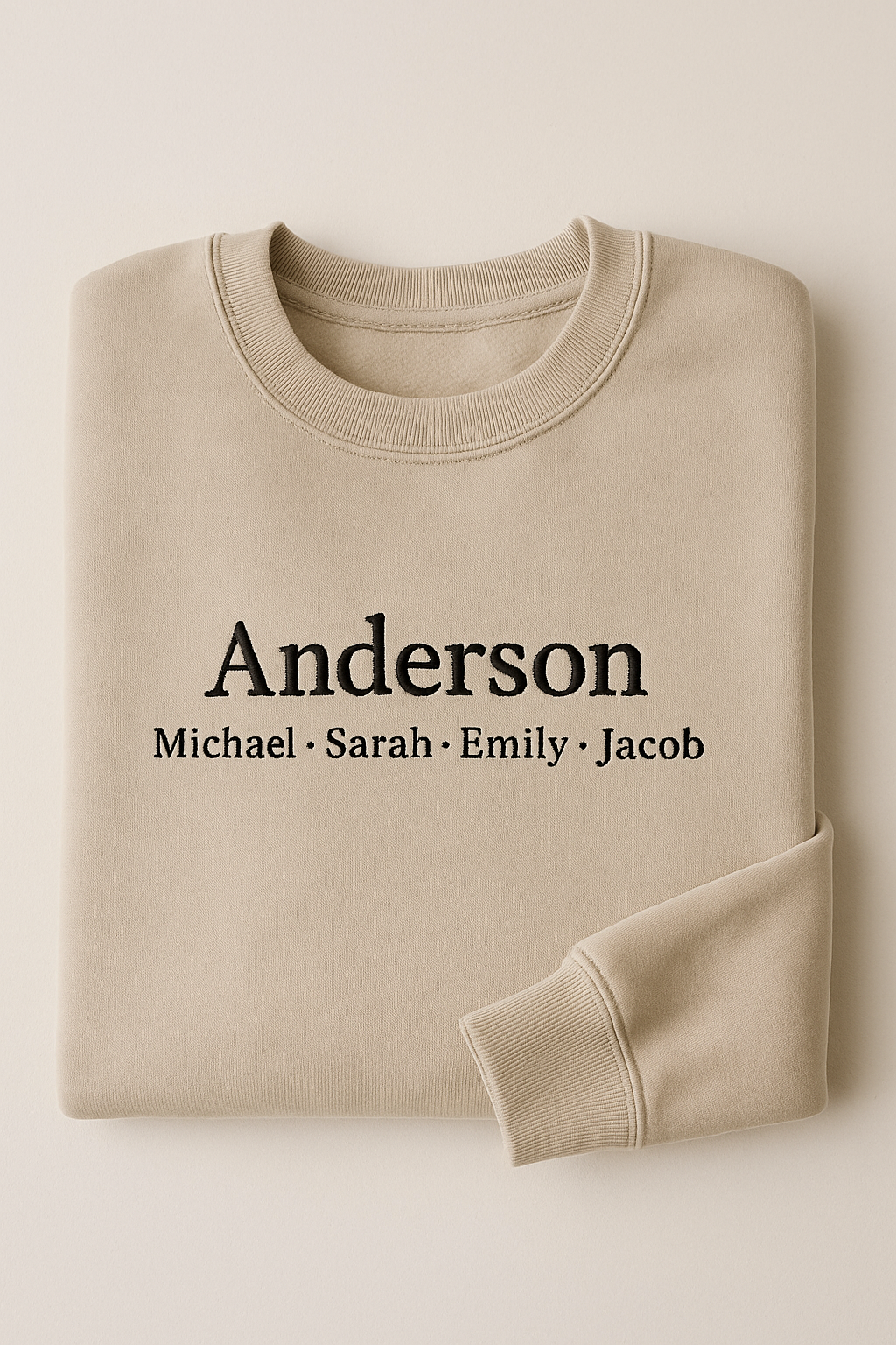 Family Line Embroidered Jumper | Personalised Embroidery by Tailored Creations