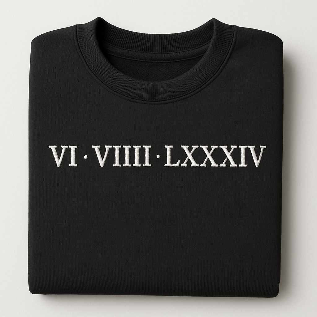Custom Roman Numeral Sweatshirt