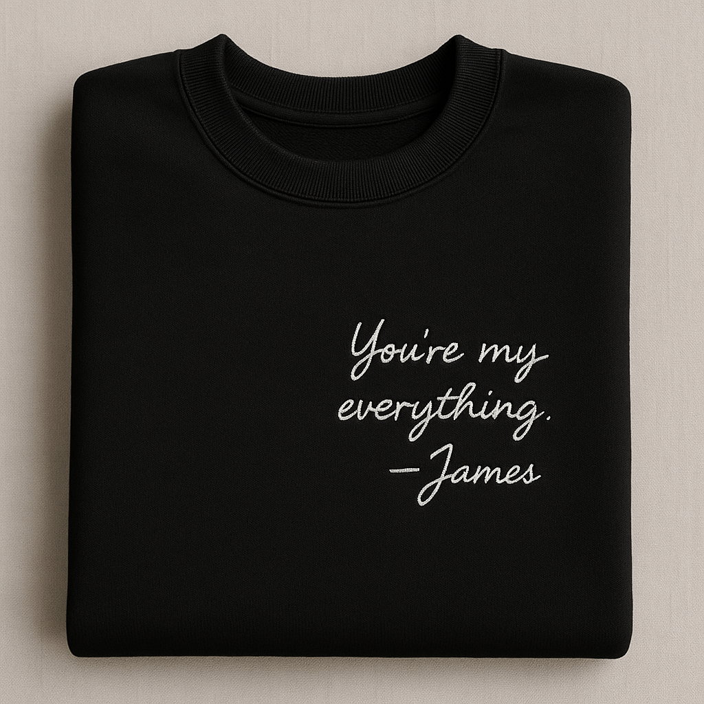 Love Note Jumper | Personalised Handwriting Embroidered Sweatshirt